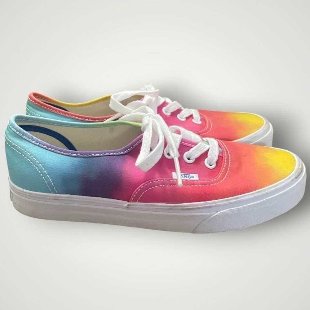 Vans Sneakers Womens 7.5 Mens 6 Rainbow Ombre Gradient Shoes Skater Streetwear - Picture 4 of 8